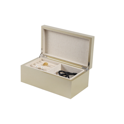 Mädchen-Schmuckkästchen aus Holz, Blumenschnitzerei, Schmuck-Organizer, 2-stöckiger Schmuck-Aufbewahrungskoffer